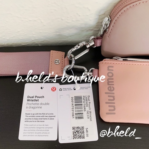 lululemon Dual Pouch Wristlet in Pink Pastel/Twilight Rose OS Brand New NWT - Picture 2 of 15